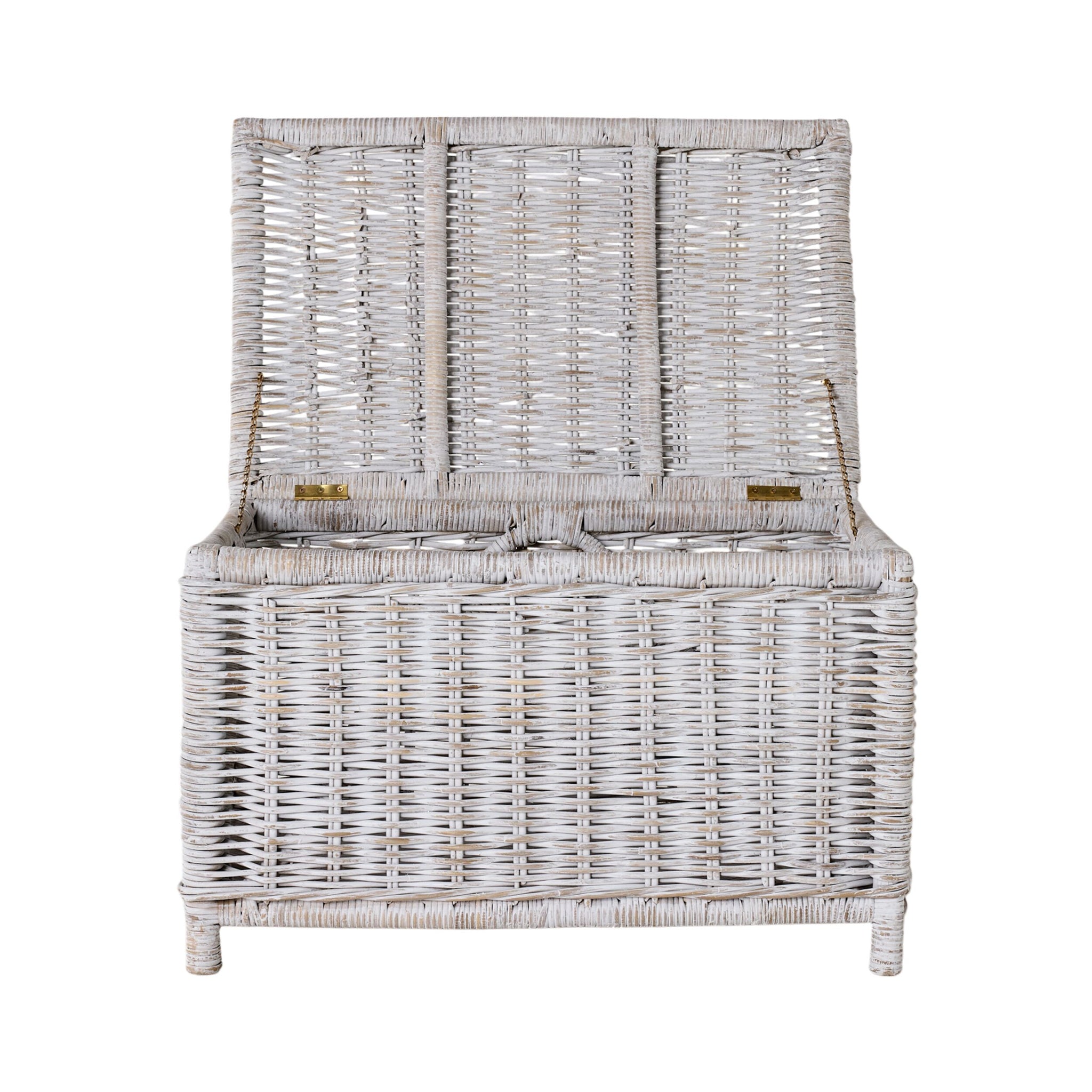 Lorne Blanket Box Large White Wash 78x51x51cm