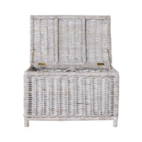 Lorne Blanket Box Large White Wash 78x51x51cm