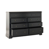 Clover 9 Drawer Chest Black