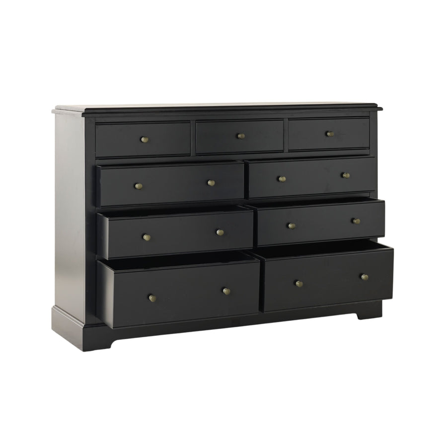 little black dress chanel Clover 9 Drawer Chest Black – Early Settler NZ