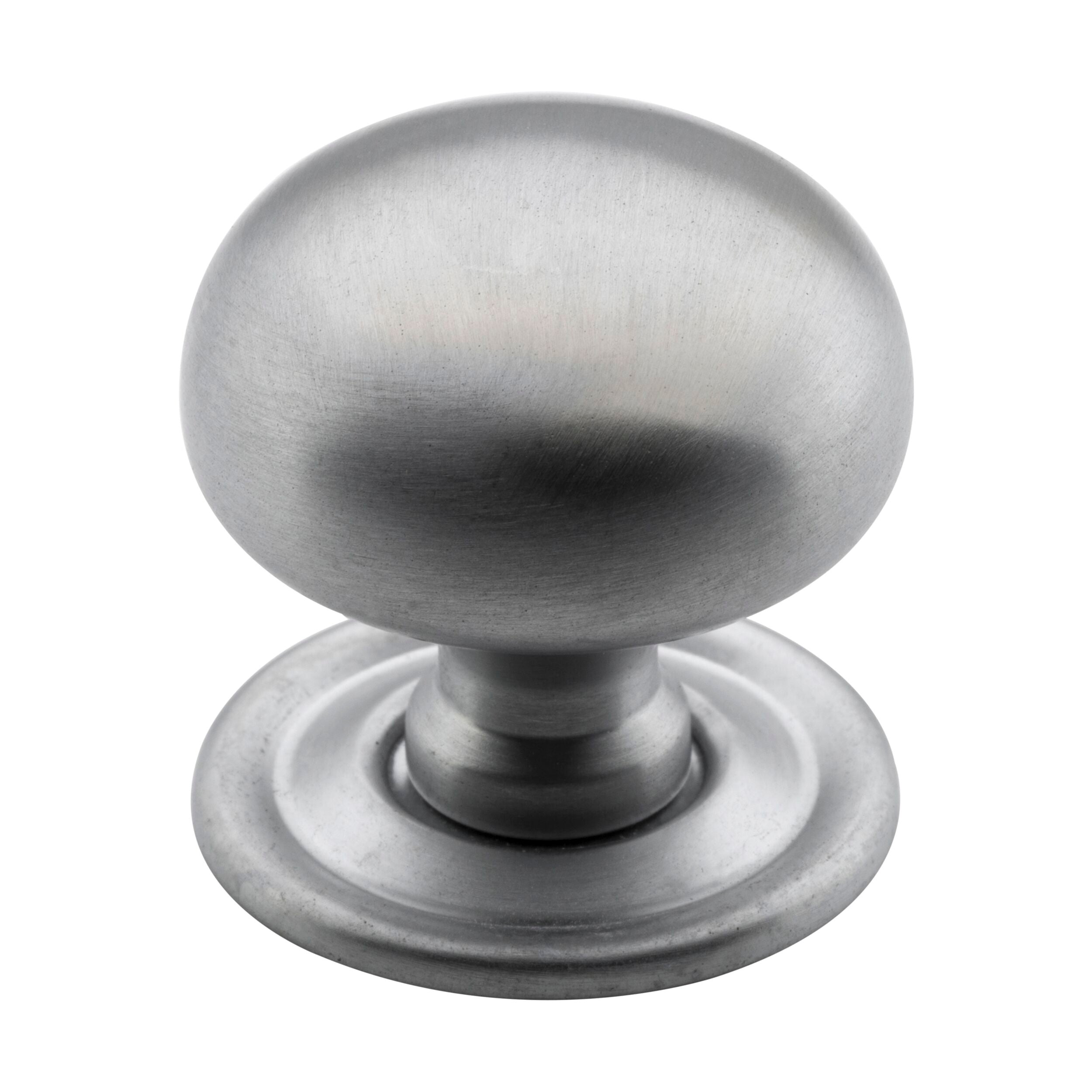 3152 Cupboard Knob Sheet Brass Satin Chrome D32xP28mm