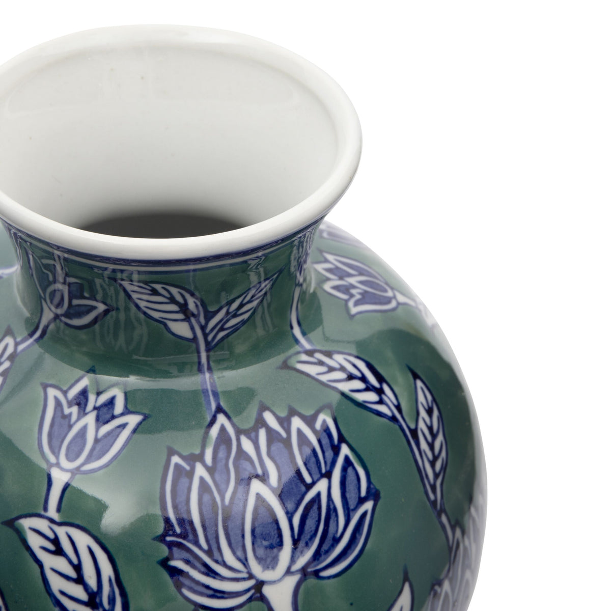 Celadon Eden Lotus Flared Vase