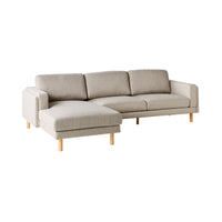 Finch 3 Seater LHS Chaise Amalfi Silver