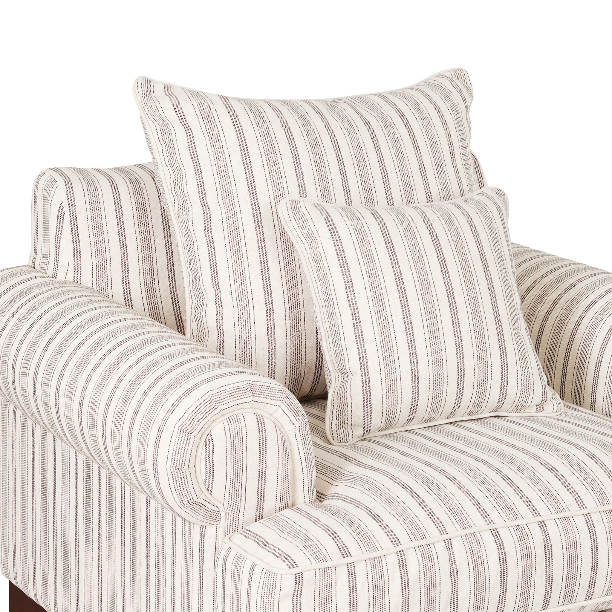 Lisette Armchair Linen Stripe
