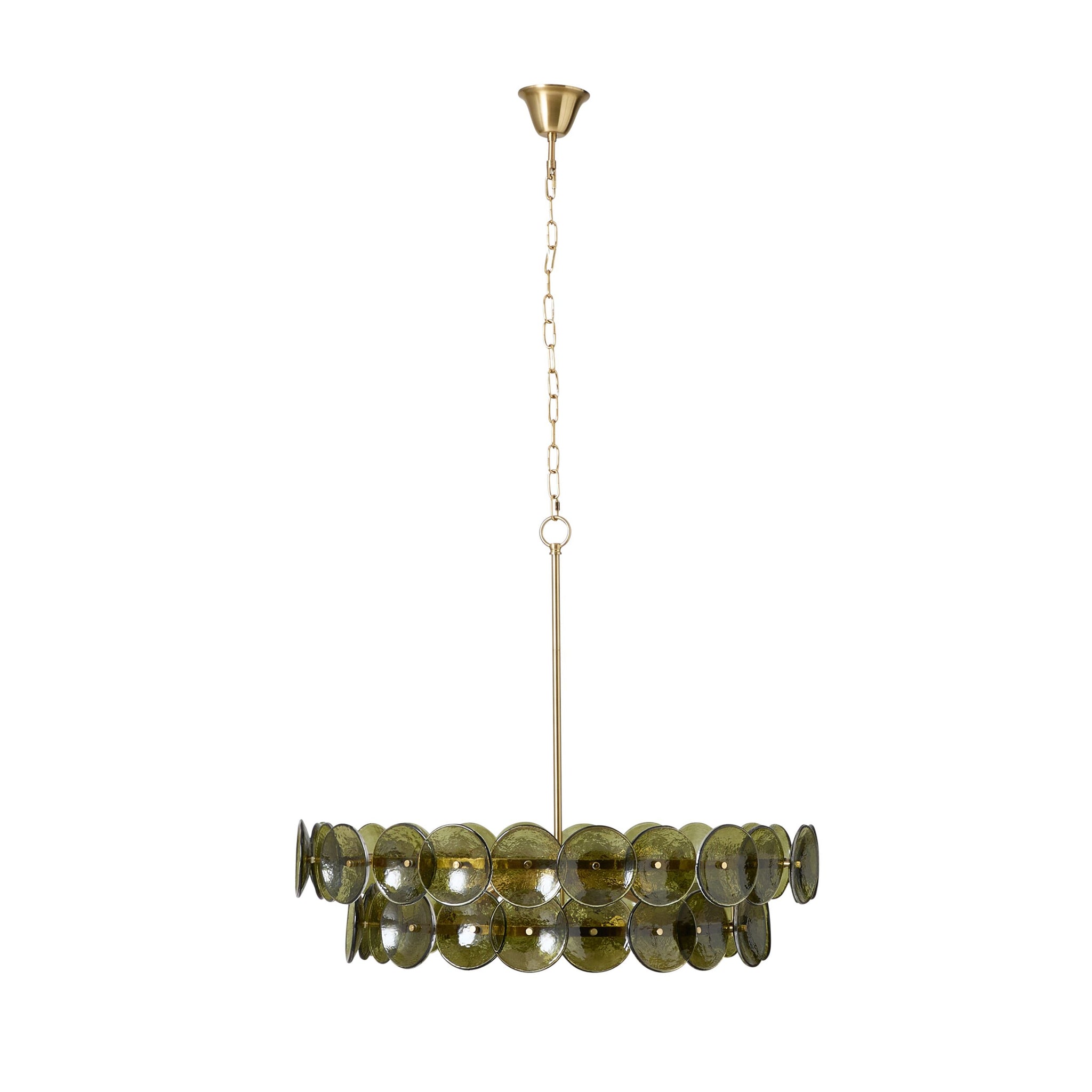 Sonny 8 Light Glass Chandelier Green 80cm Package