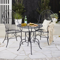 Arles Garden Table Black with 2 Arles Garden Chair Black Package