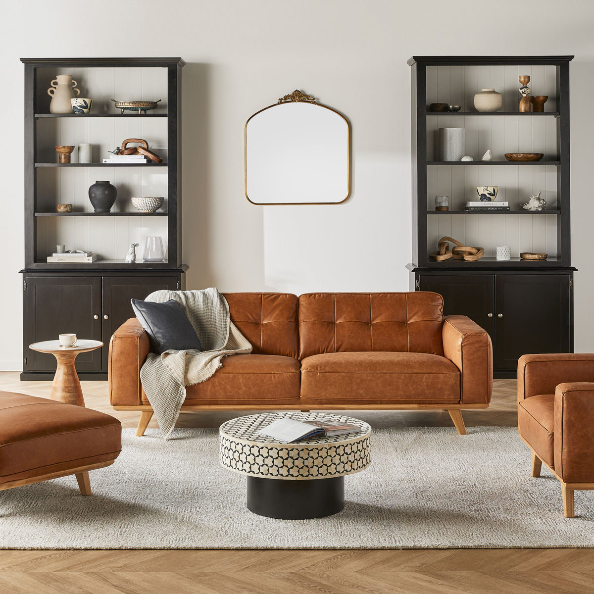 Carson 3 Seater Leather Sofa Vintage Brown C032 Early Settler NZ