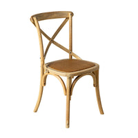 Provincial Cross Back Dining Chair Natural Oak