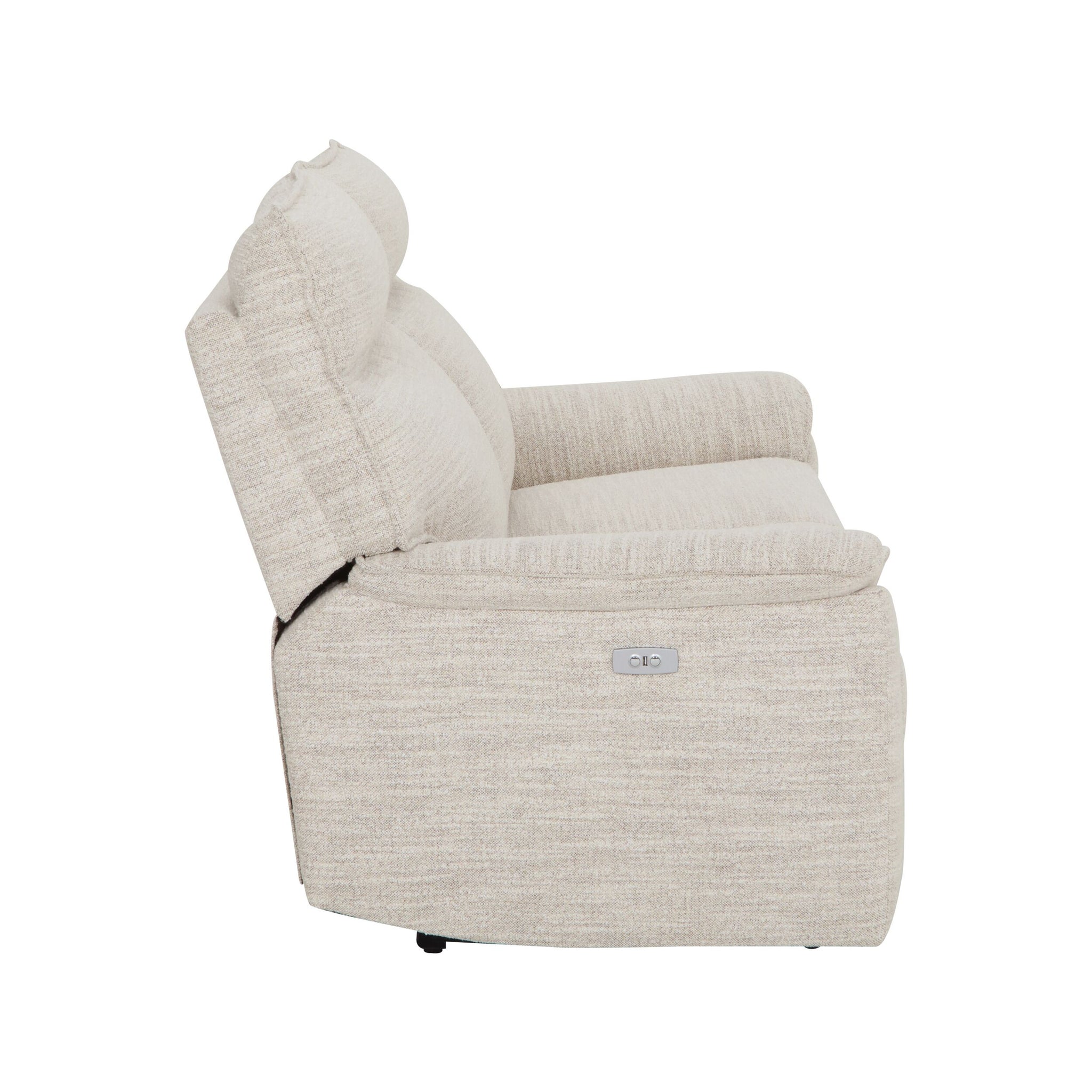 Dillon 3 Seater Recliner Natural Textured Slub