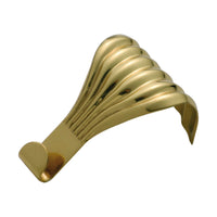 1551 Picture Rail Hook Fluted Polished Brass H50xW33mm