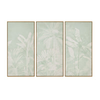 Sage Jungle Trio Framed Canvas Print 190x120cm