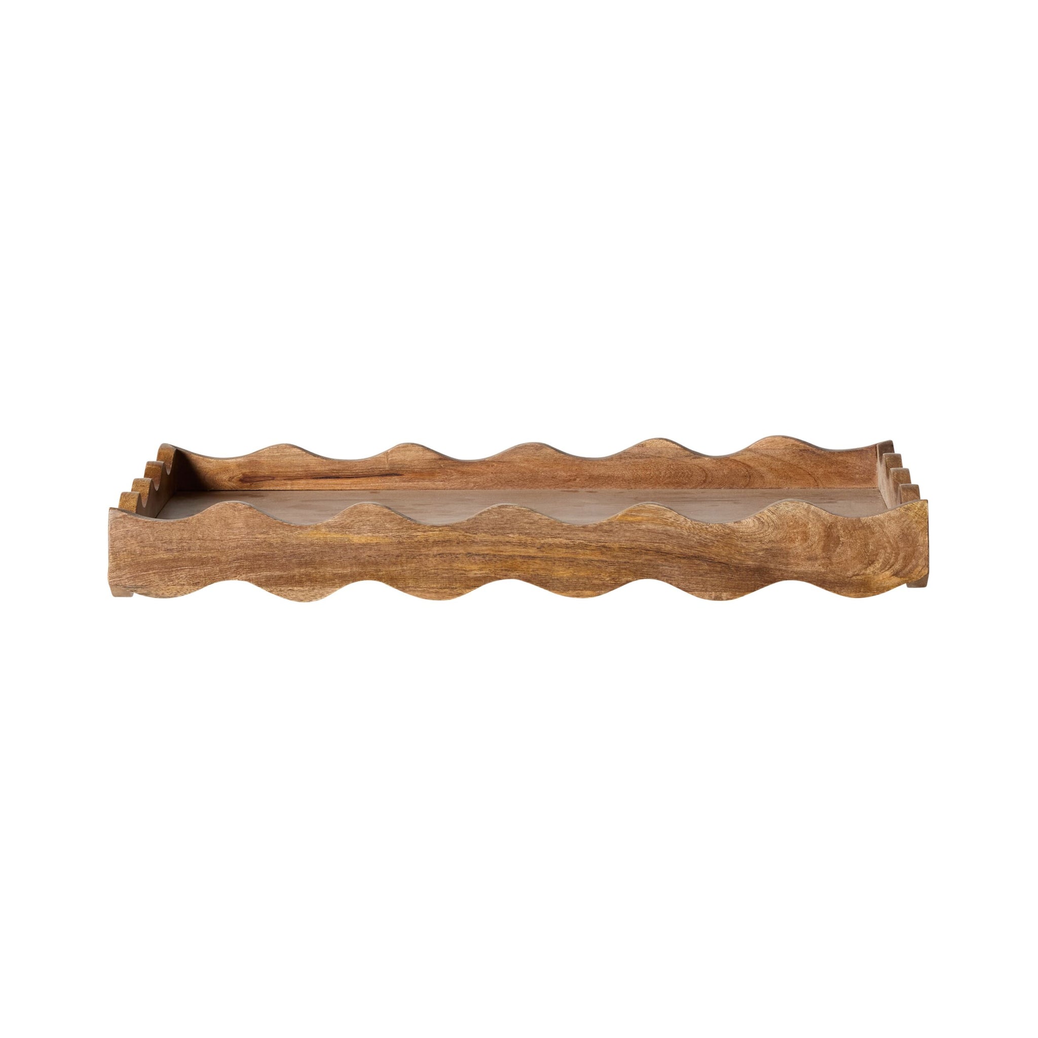 Sati Scalloped Large Wooden Tray