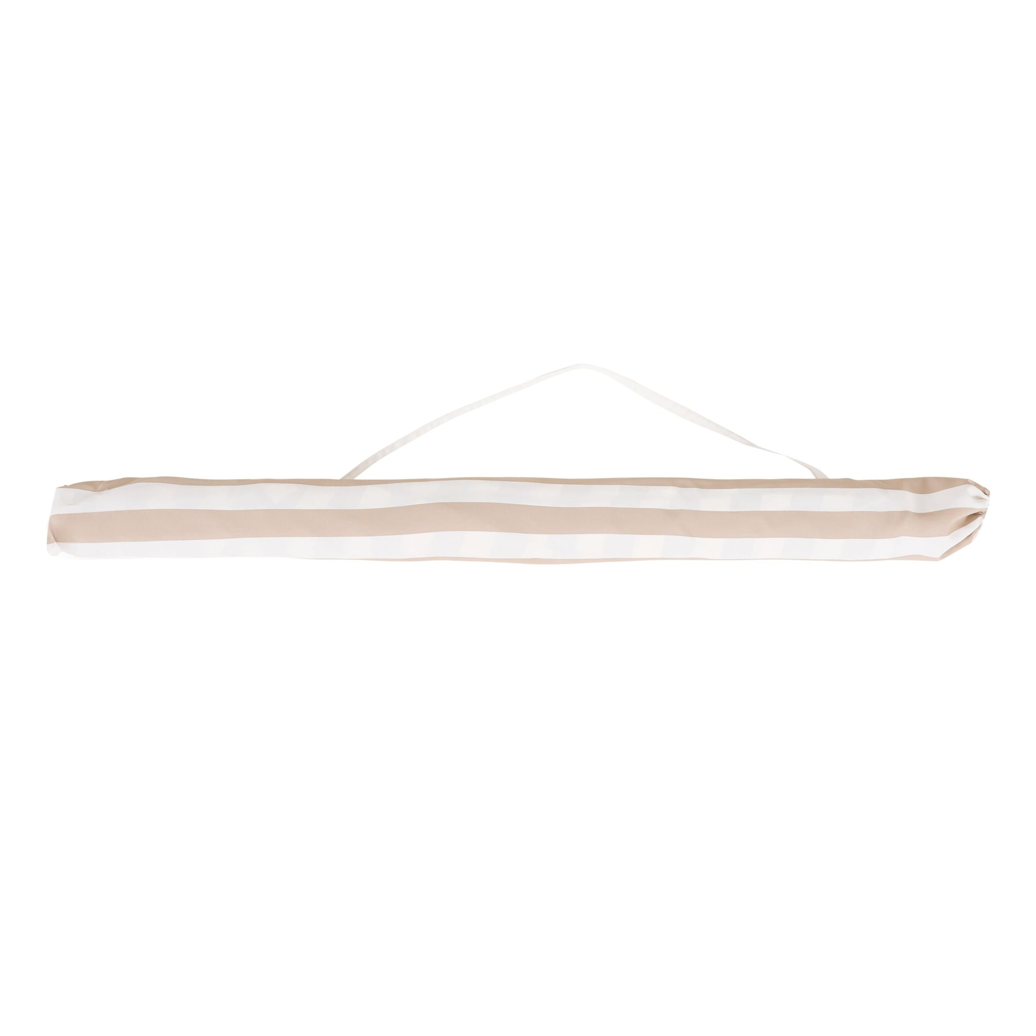 Amalfi Umbrella Scallop Edge Taupe/White Stripe