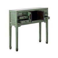 Sansha 2 Door & 6 Drawer Console Table Sage Green