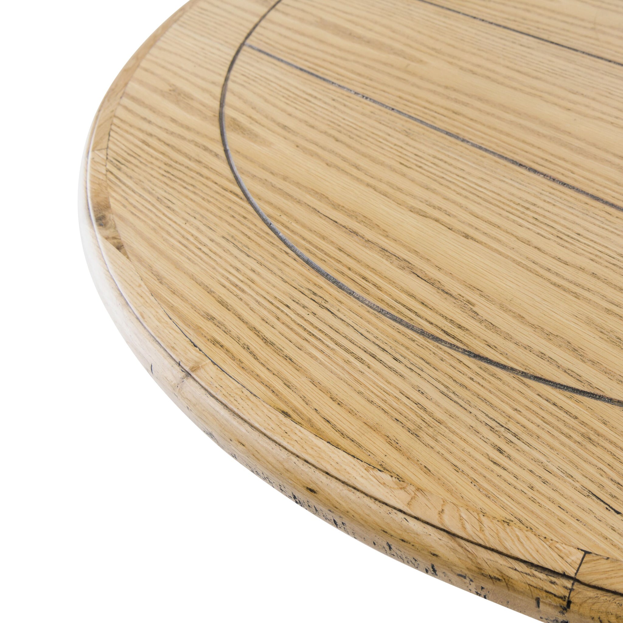 Provincial Oak Round Dining Table 140cm Distressed White