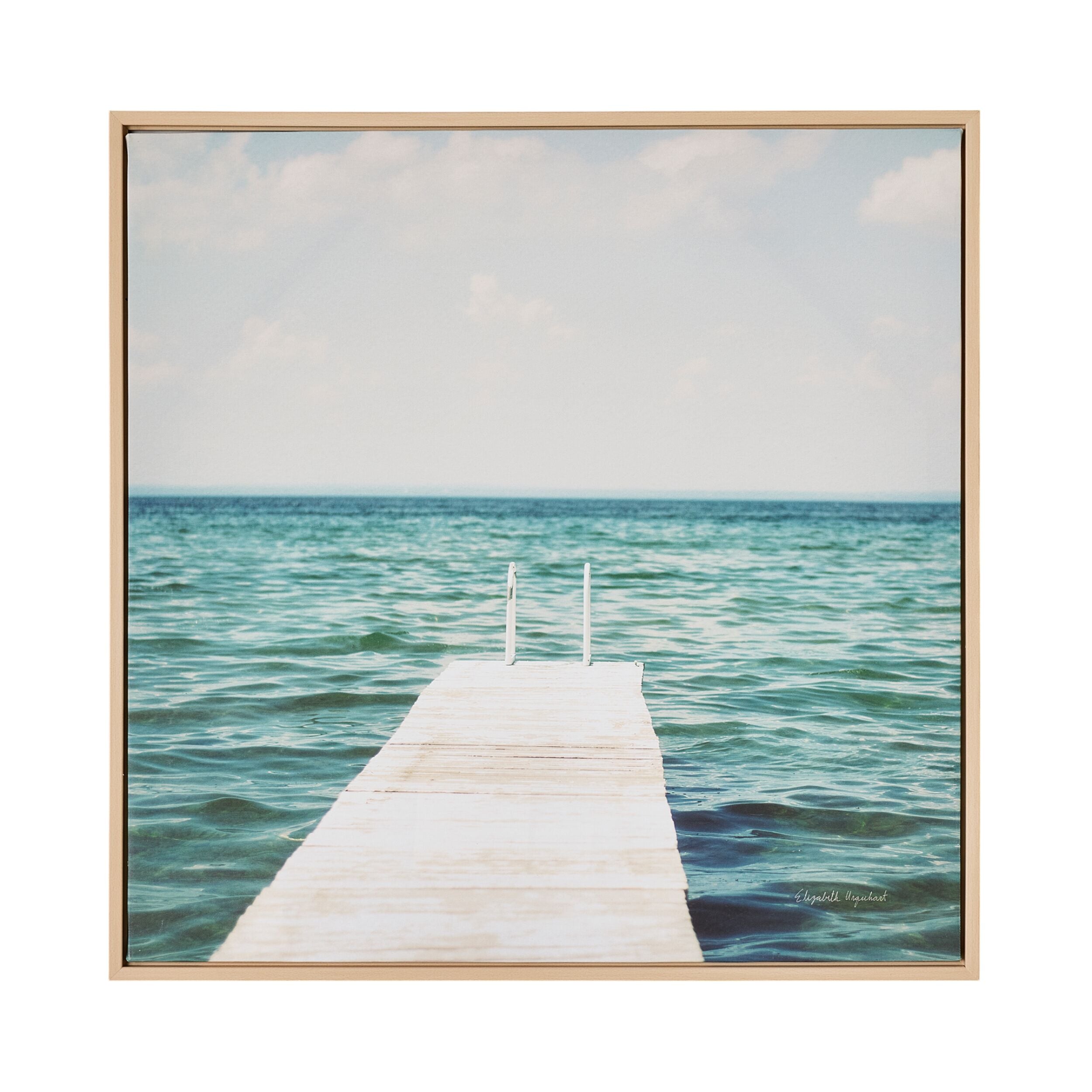 Summer Holidays Framed Canvas Print 60x60cm