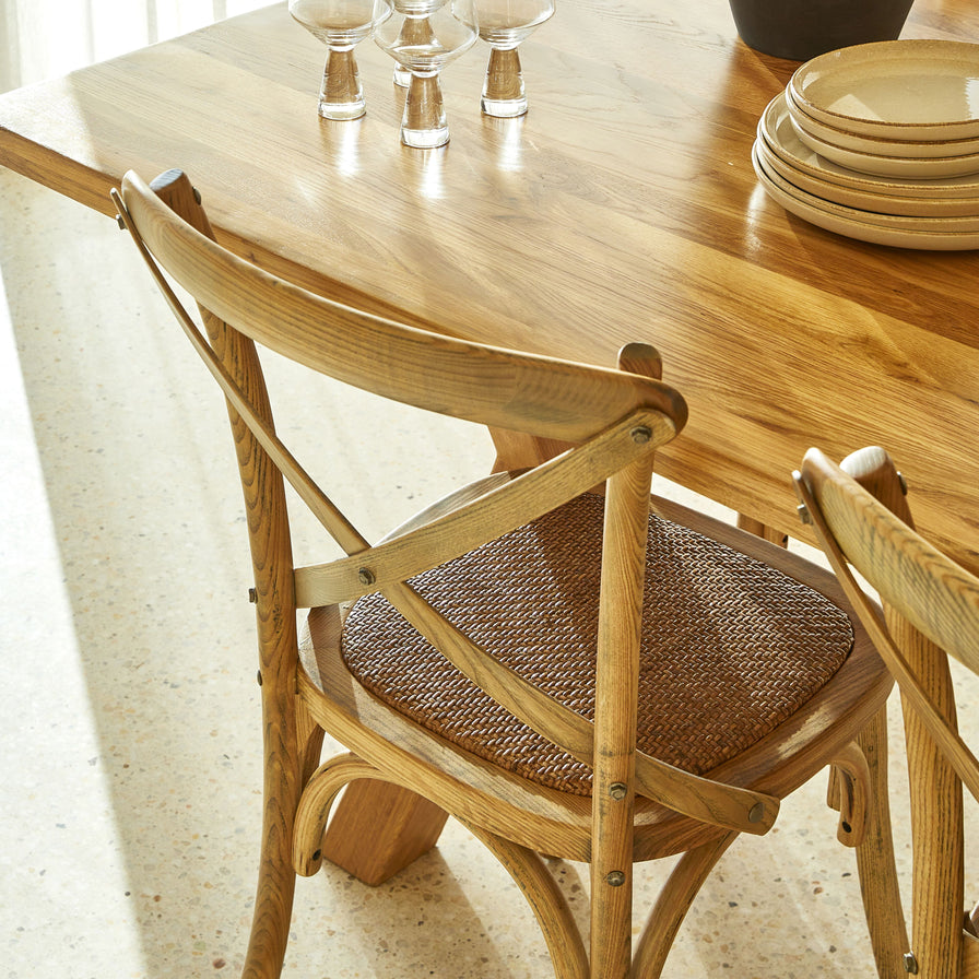 Provincial Cross Back Dining Chair Natural Oak – Early Settler NZ