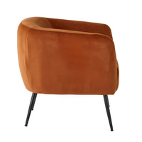 Kianna Occasional Chair Velvet Tangelo