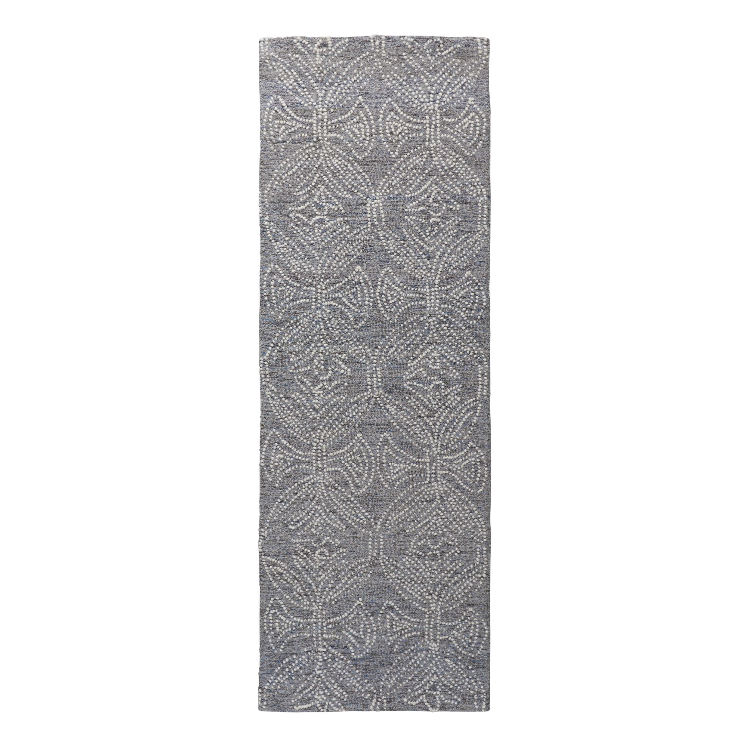 Dreamtime Hand Tufted Wool Grey Runner 200x70cm