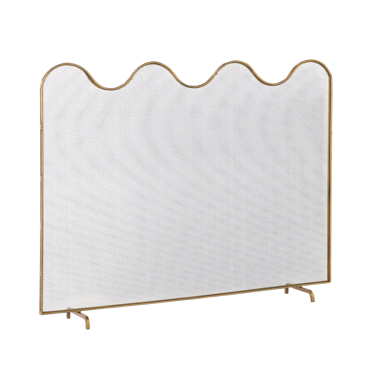 Flo Fire Screen Brass Antique