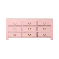 Sansha 9 Drawer Chest Blush Pink