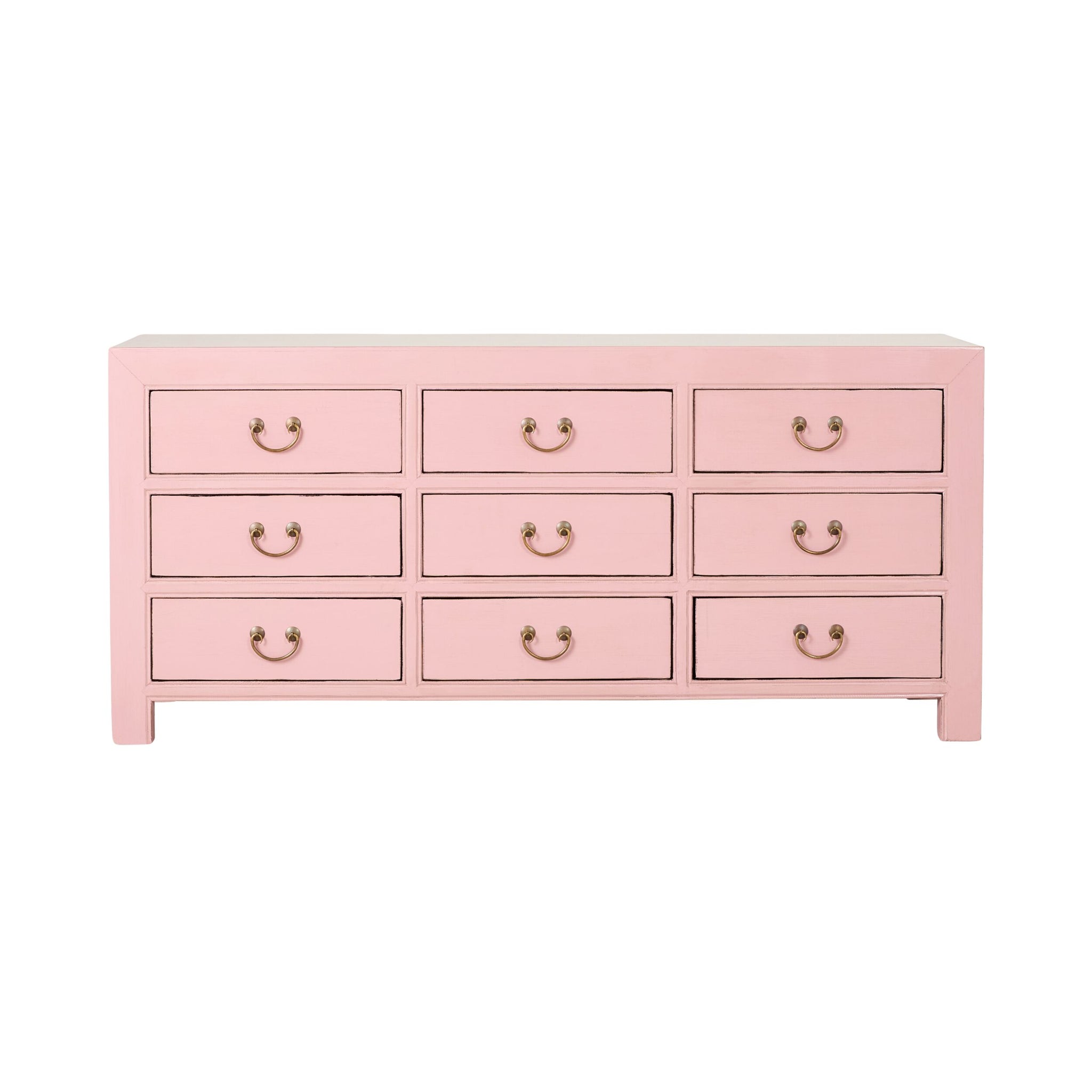 Sansha 9 Drawer Chest Blush Pink
