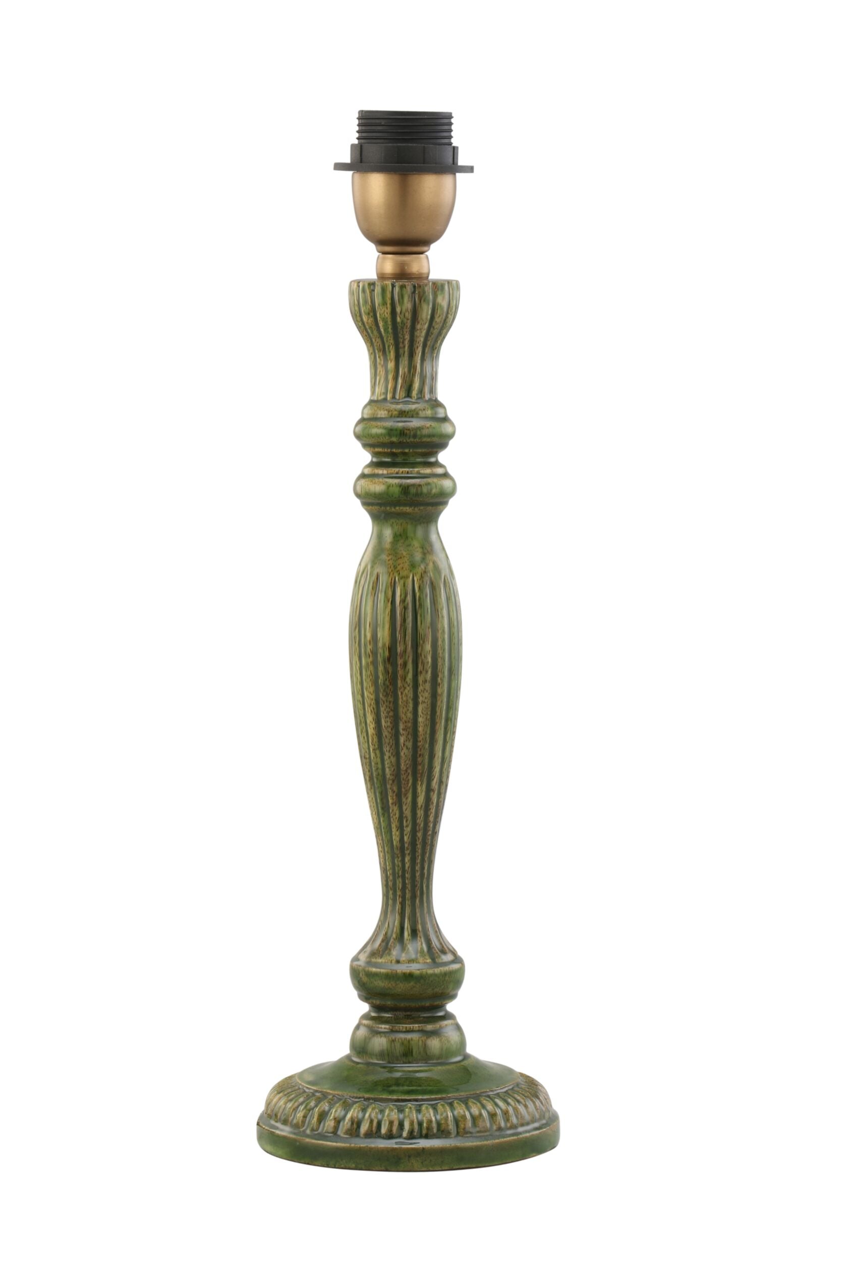 Zarina Meena Green Wooden Table Lamp Base 13x13x36cm