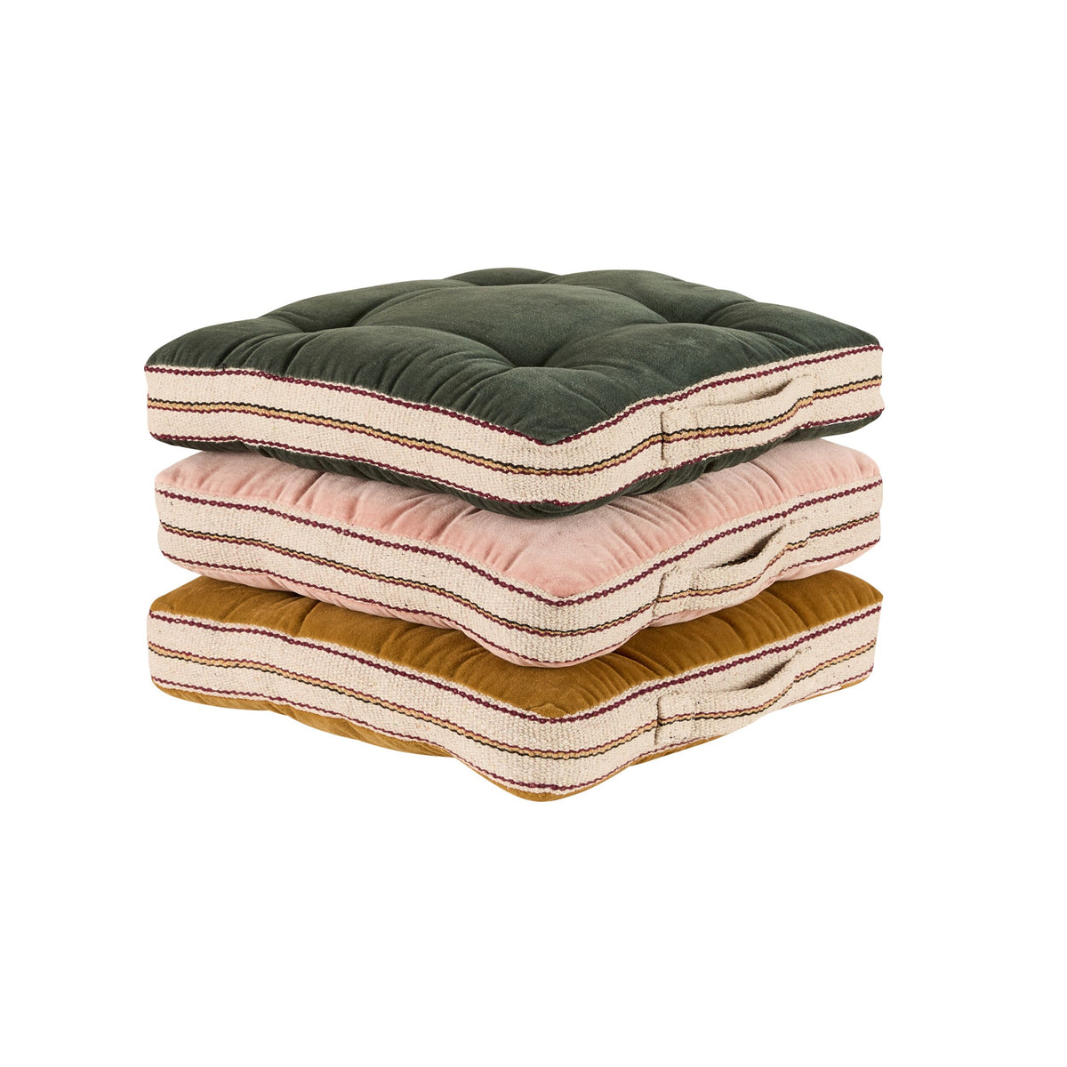 Sierra Cotton Velvet Seat Cushion Dusty Rose