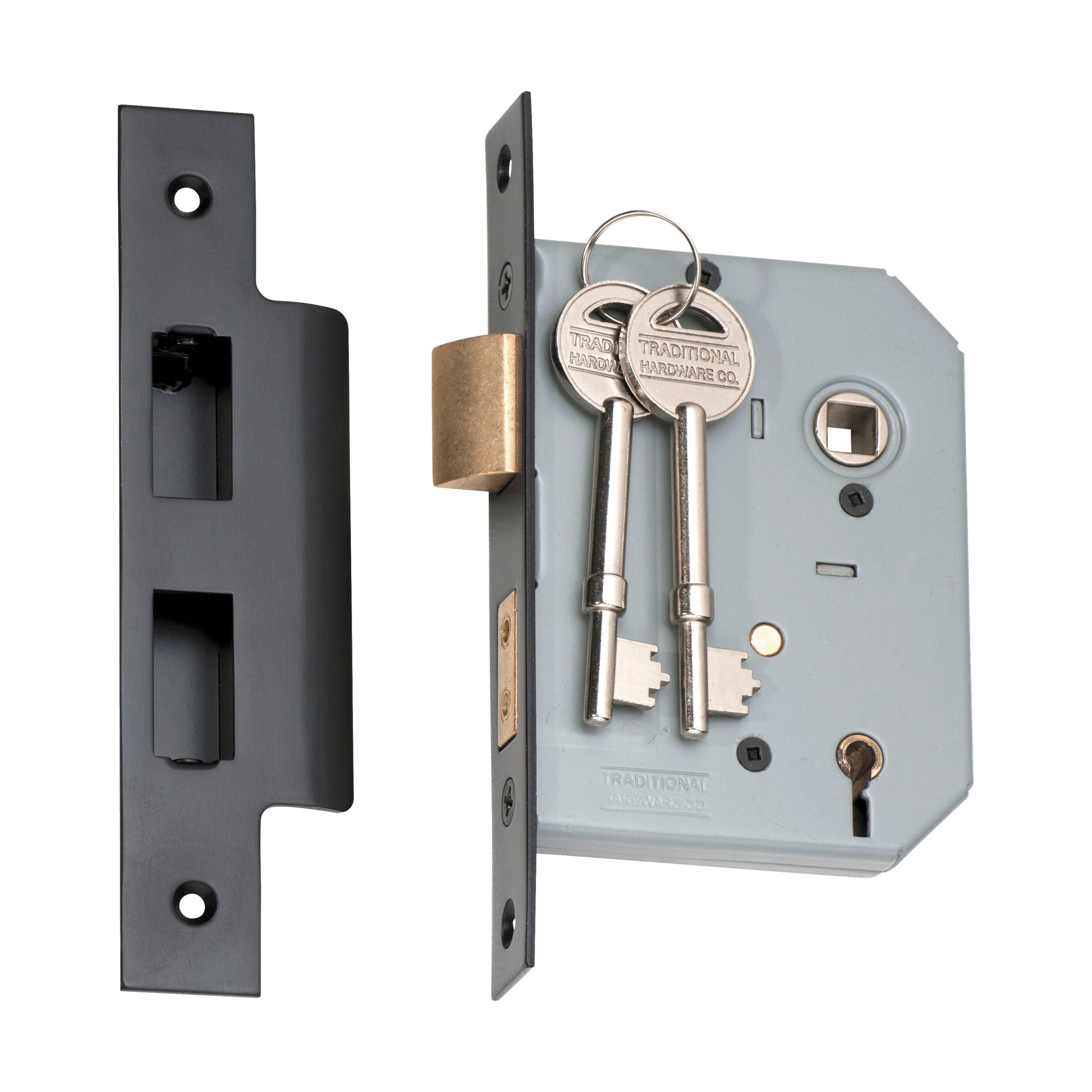 2183 Mortice Lock 5 Lever Matte Black CTC57mm Backset 57mm