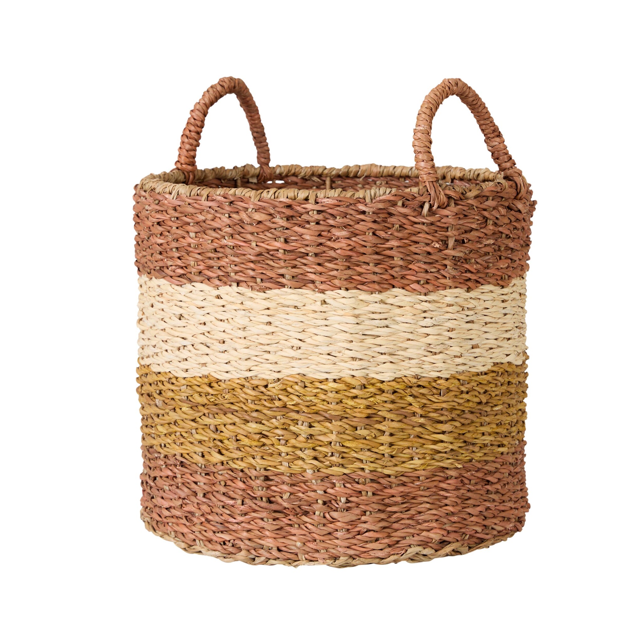 Ravani Wide Stripe Round Storage Basket Set of 4