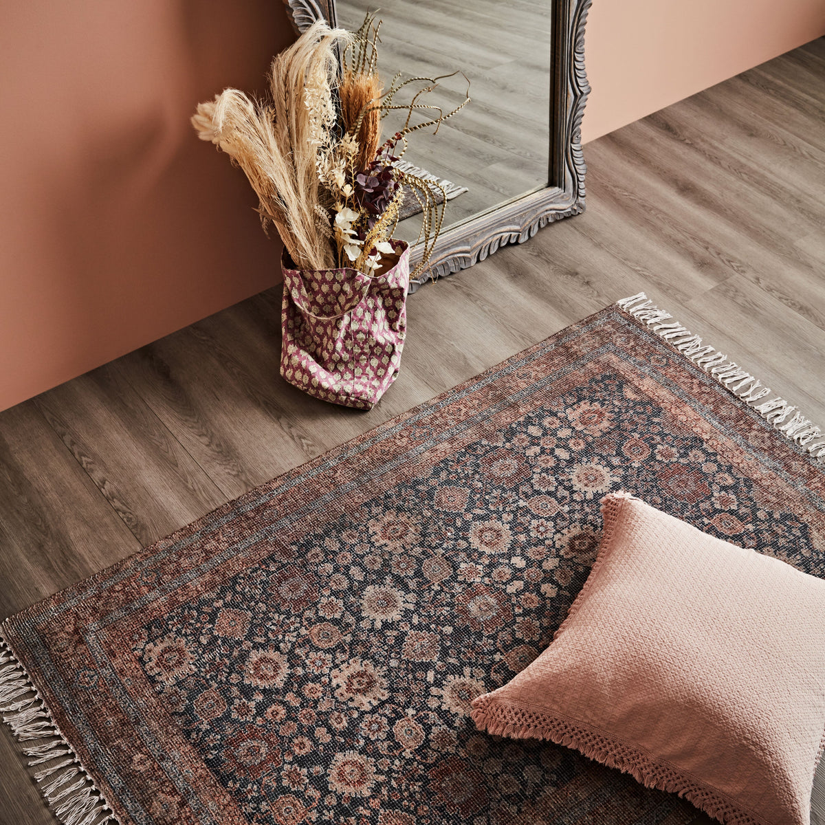 Havana Floral Rust Rug 180x120cm – Early Settler NZ