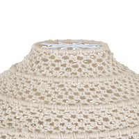 Julio Dome Cotton Rope Pendant White 80x54cm - SHADE ONLY
