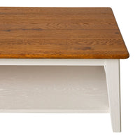 Maine Coffee Table With Shelf White