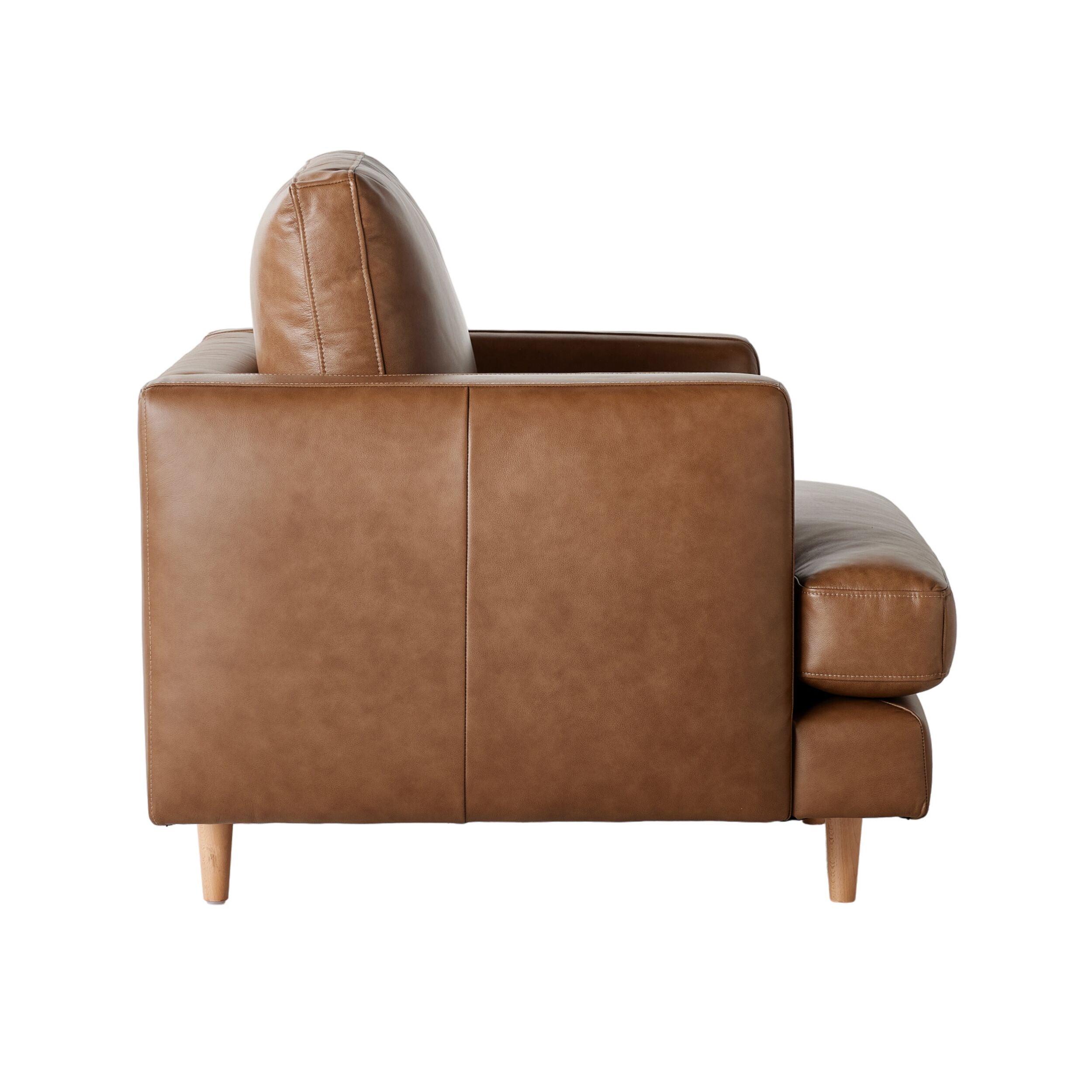 Harrison Leather Armchair Dakota Chestnut