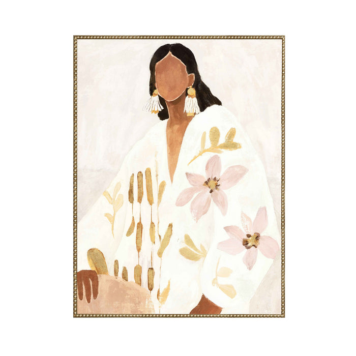 Golden Muse Framed Textured Artwork 120x160cm