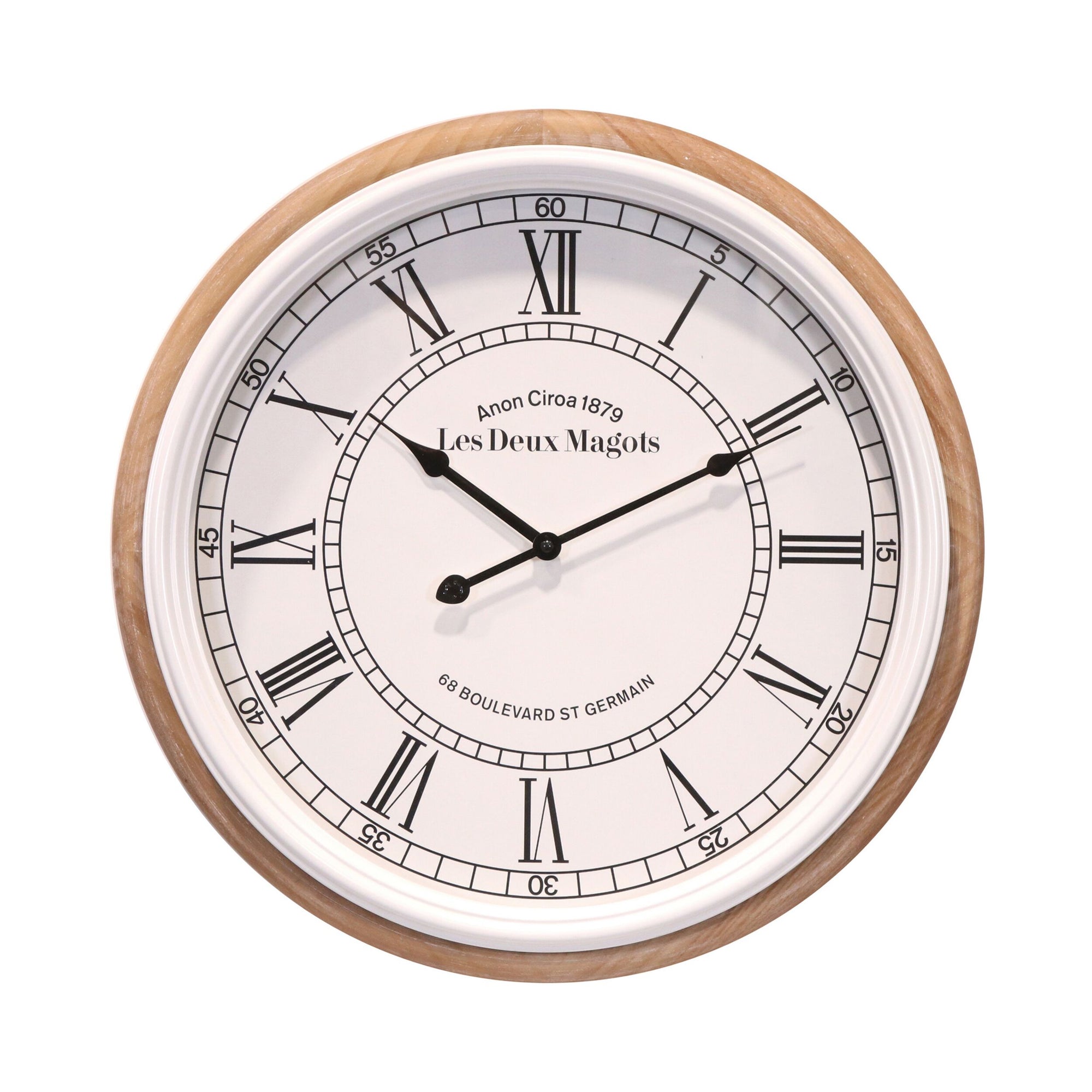 Les Deux Roman Wall Clock 50cm