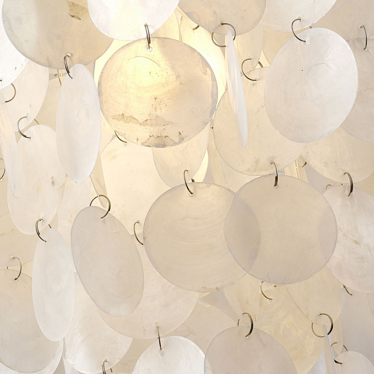 Mirella 1 Light Capiz Pendant 30x54cm