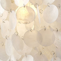 Mirella 1 Light Capiz Pendant 30x54cm