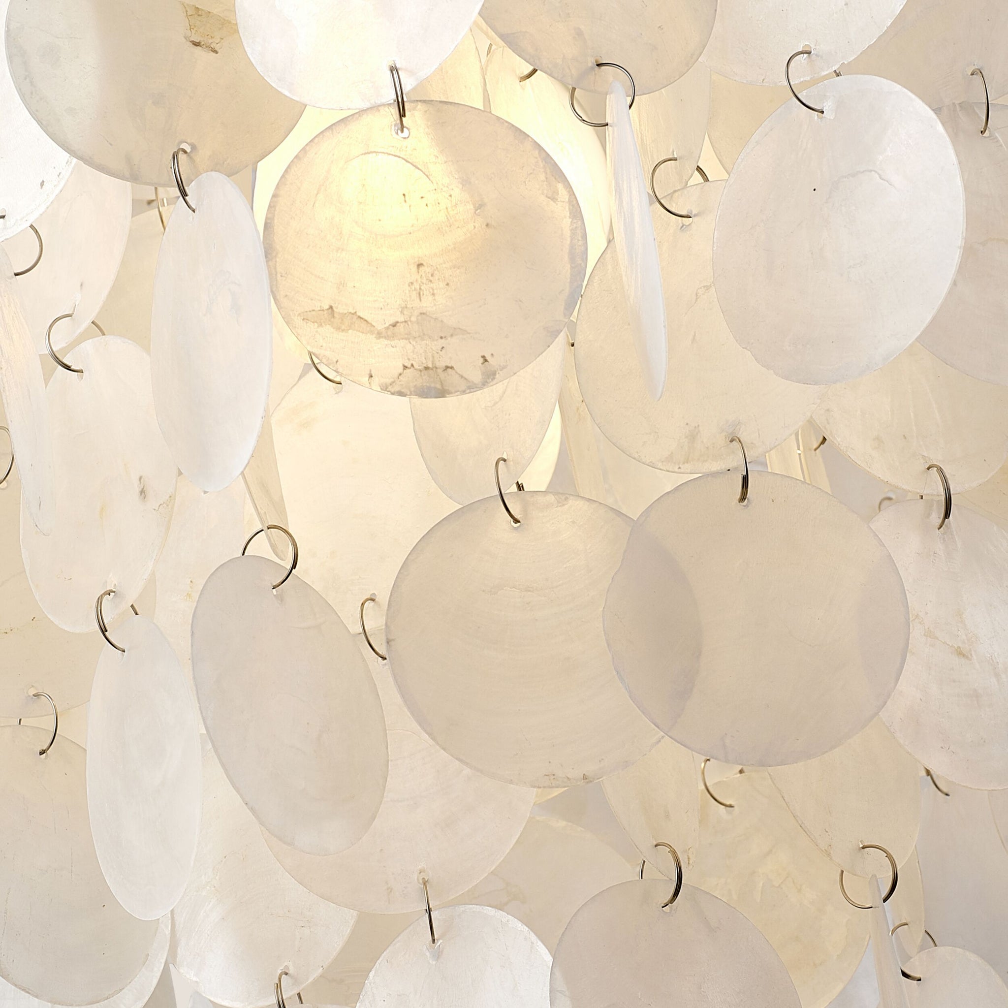 Mirella 1 Light Capiz Pendant 30x54cm