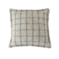 Loft Grid Check Cushion Khaki 50cm