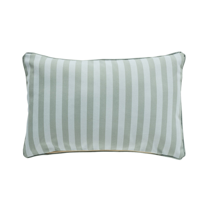 Aruba Solid and Striped Outdoor Cushion Blue 35x55cm