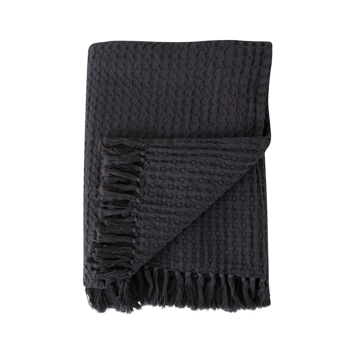 Whisper Waffle Throw Charcoal