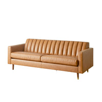Stitch 3 Seater Leather Sofa Dakota Saddle