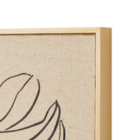 Floral Lines Duo Framed Linen Print 125x80cm