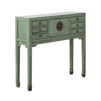 Sansha 2 Door & 6 Drawer Console Table Sage Green