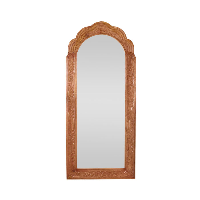 Fleur De Lis Wooden Floor Mirror
