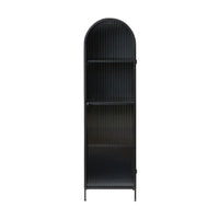 Nero 1 Door Arched Display Cabinet 165 x 47cm Black