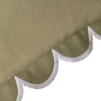 Aerin Scallop Cushion Khaki 45cm