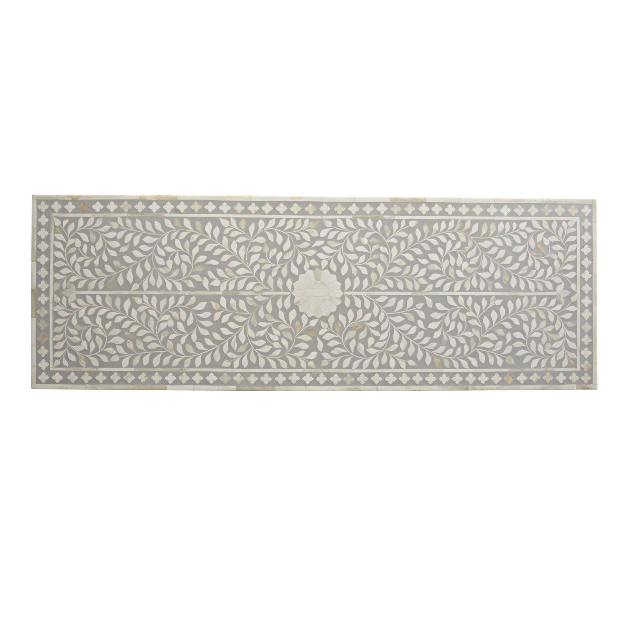 Nora Bone Inlay Console Table Grey