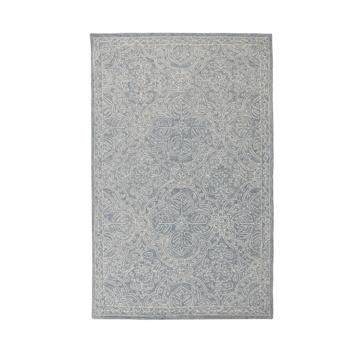 Henna Handtufted NZ Wool Rug Blue 150x240cm